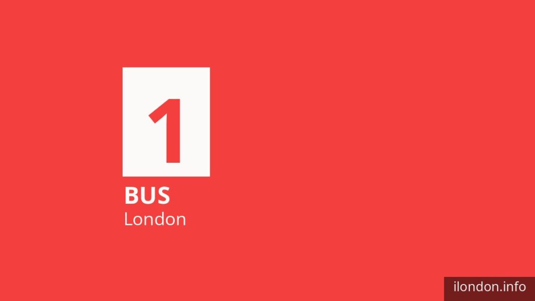 Bus route 1 in London