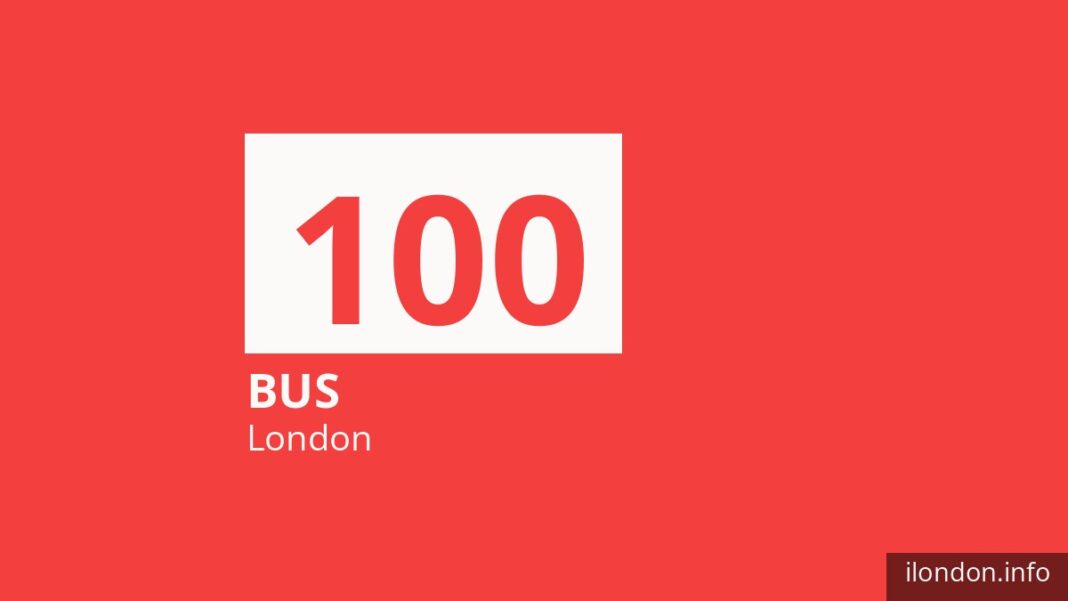 Bus route 100 in London