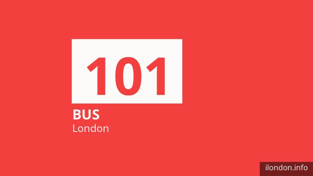 Bus route 101 in London