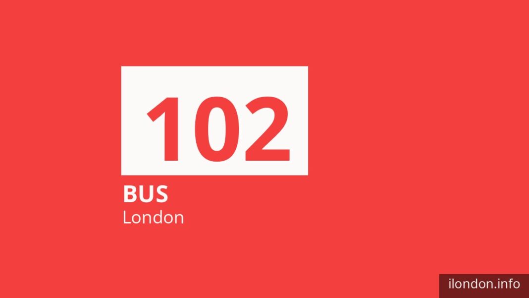 Bus route 102 in London