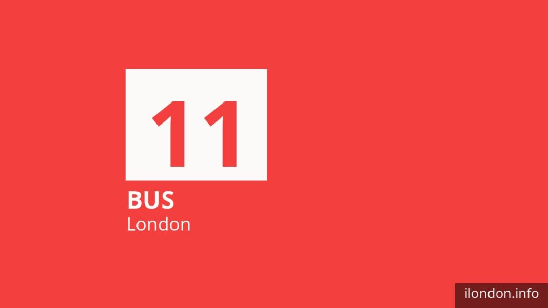 Bus route 11 in London
