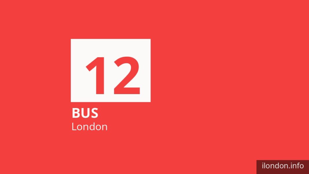 Bus route 12 in London