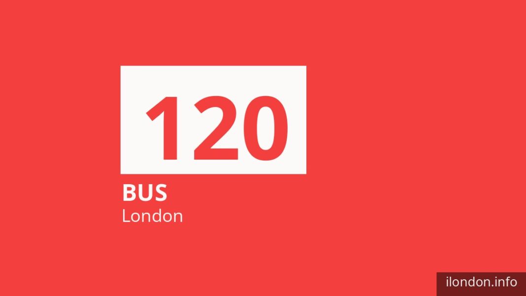 Bus route 120 in London