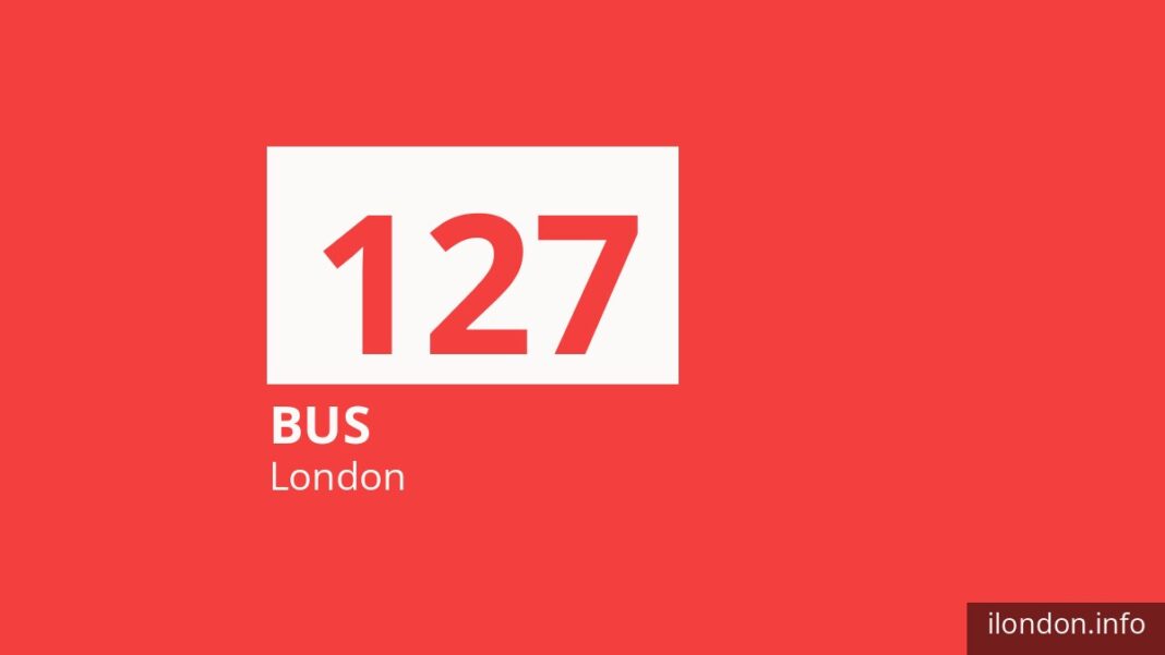 Bus route 127 in London