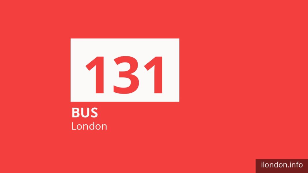 Bus route 131 in London