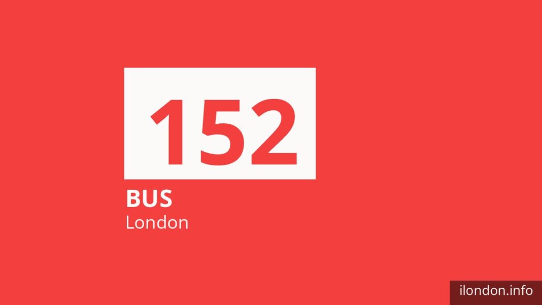 Bus route 152 in London