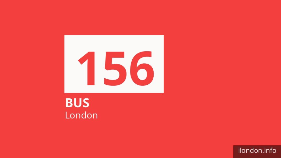 Bus route 156 in London