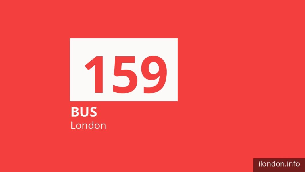 Bus route 159 in London