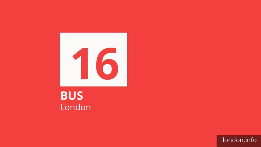 Bus route 16 in London
