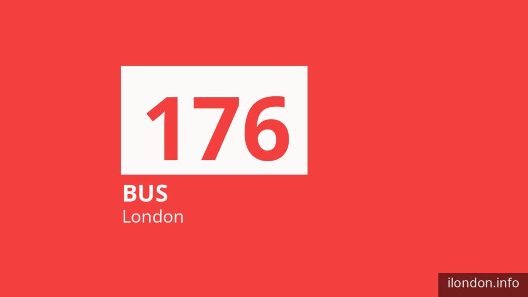 Bus route 176 in London
