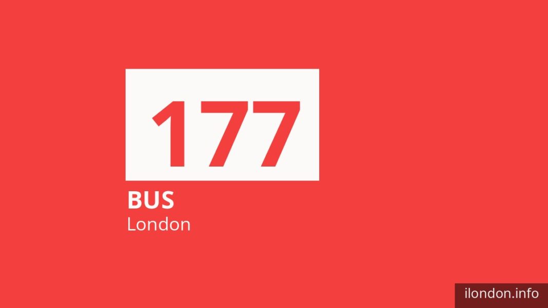 Bus route 177 in London