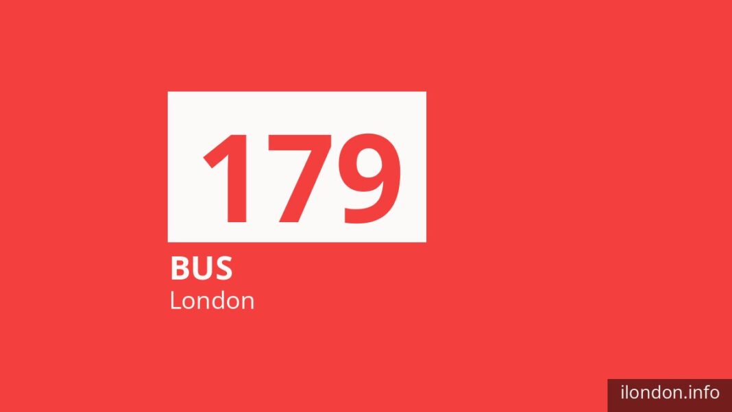 Bus route 179 in London