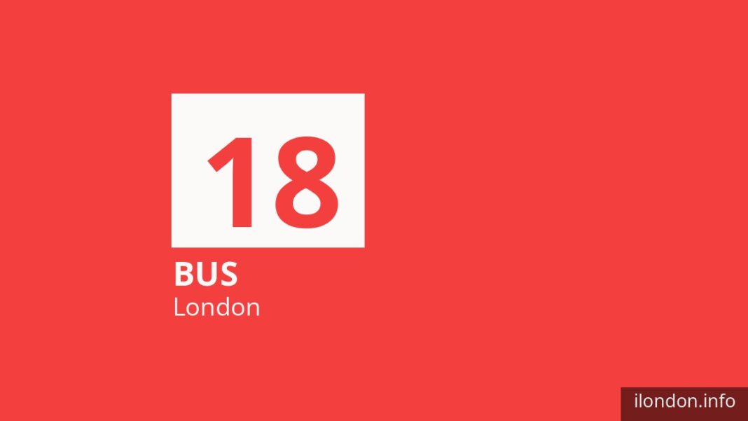 Bus route 18 in London