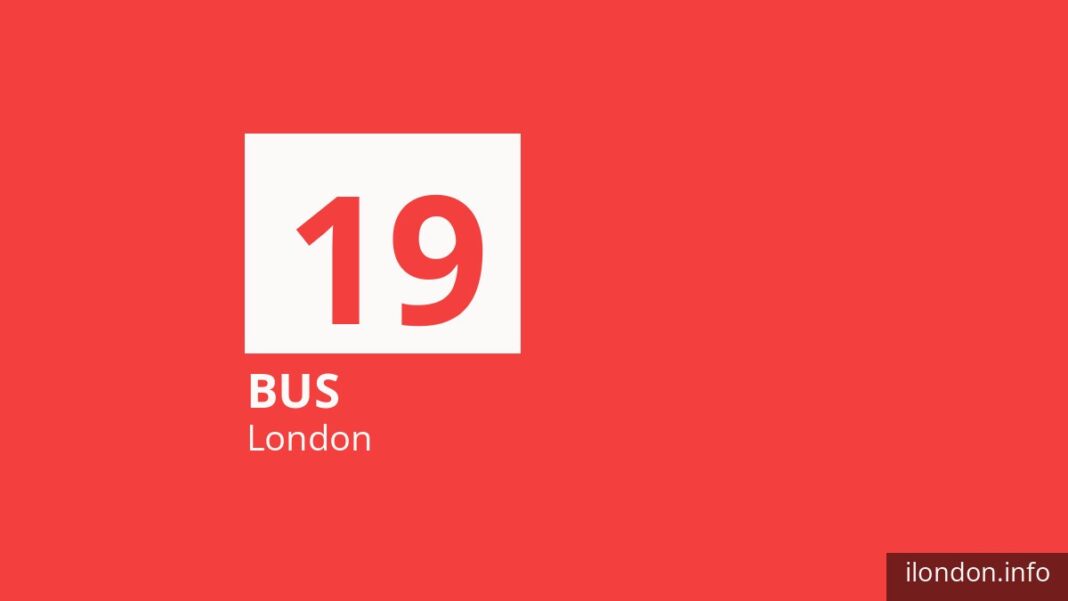 Bus route 19 in London