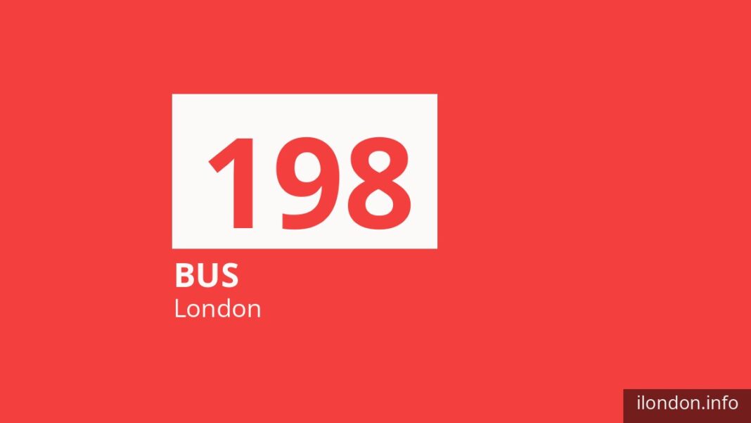 Bus route 198 in London