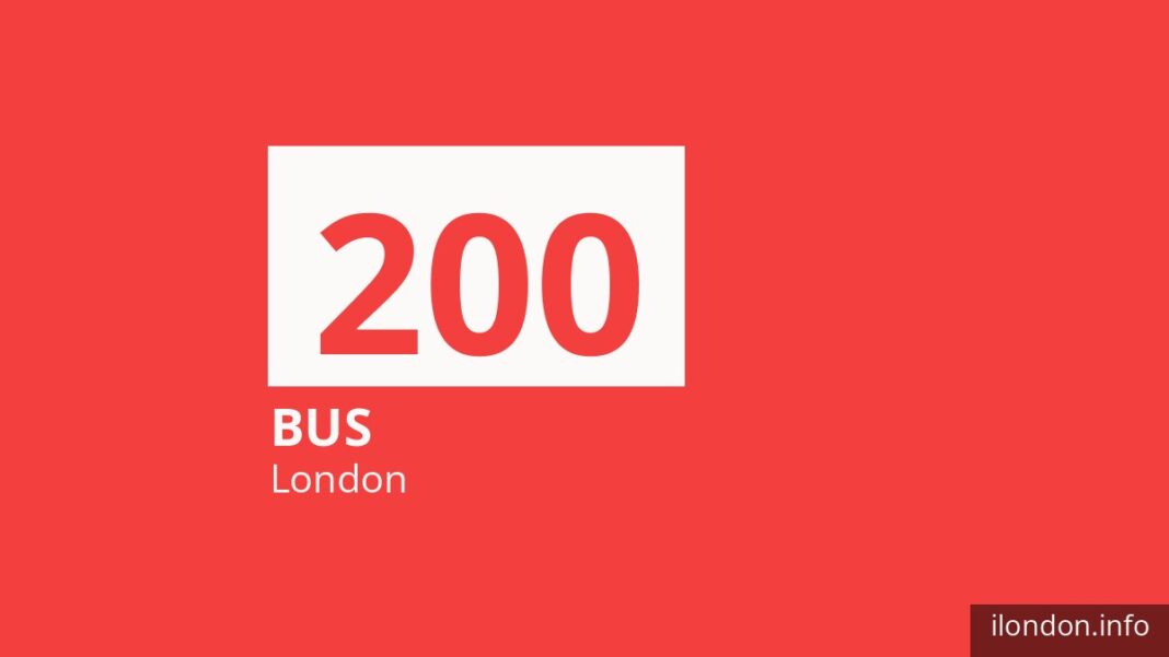 Bus route 200 in London