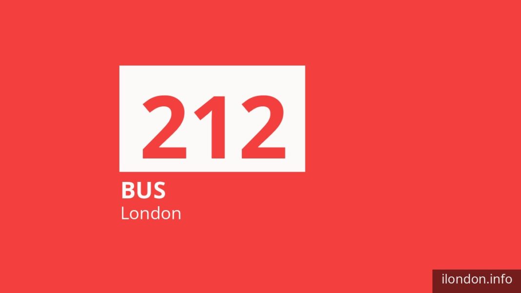 Bus route 212 in London