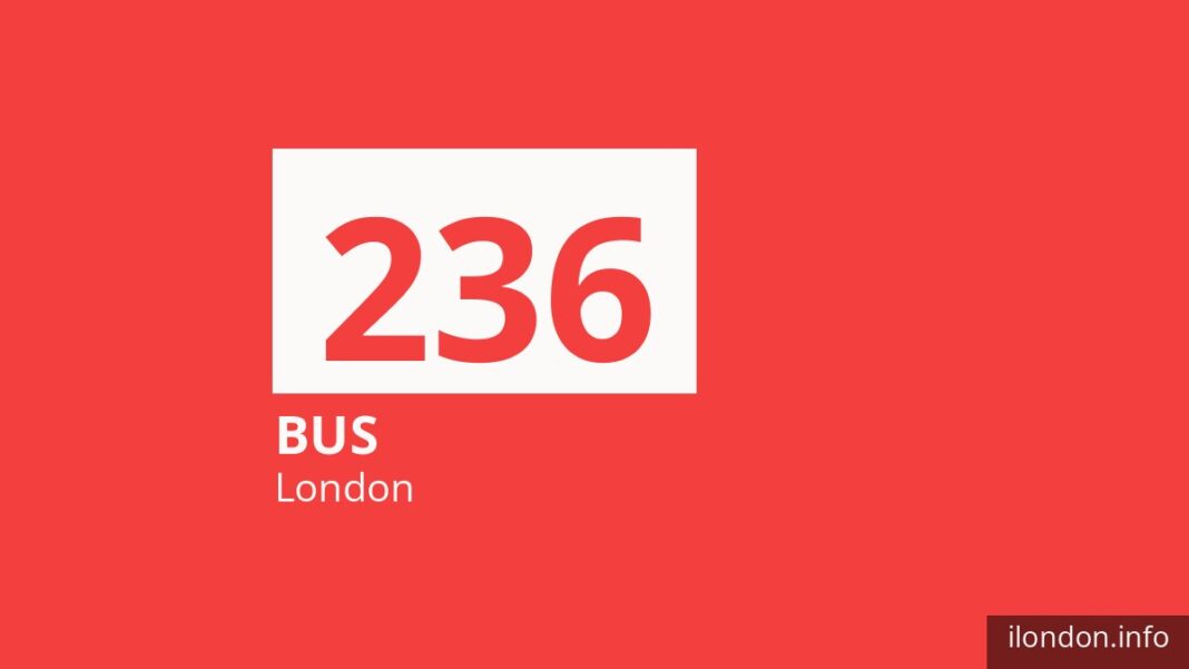 Bus route 236 in London