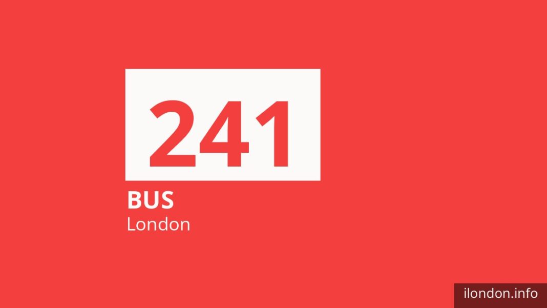 Bus route 241 in London