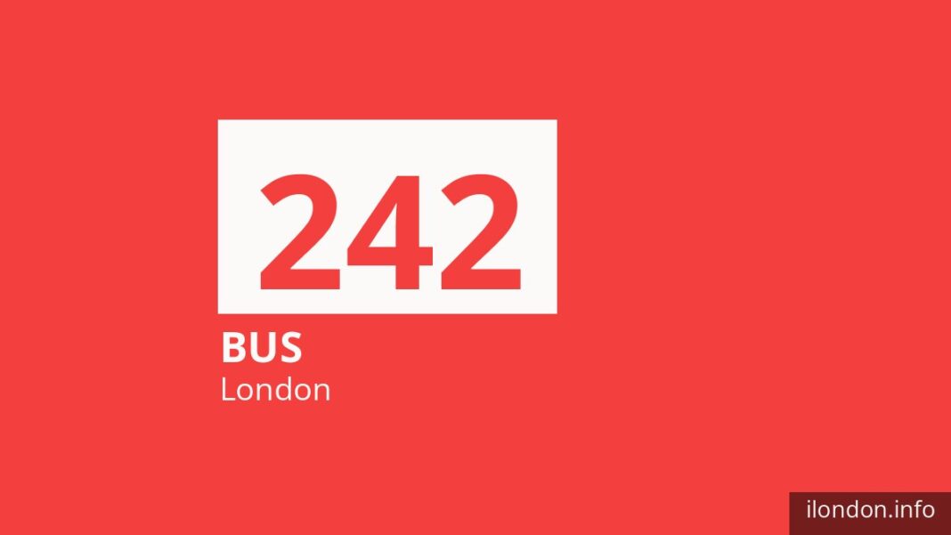 Bus route 242 in London