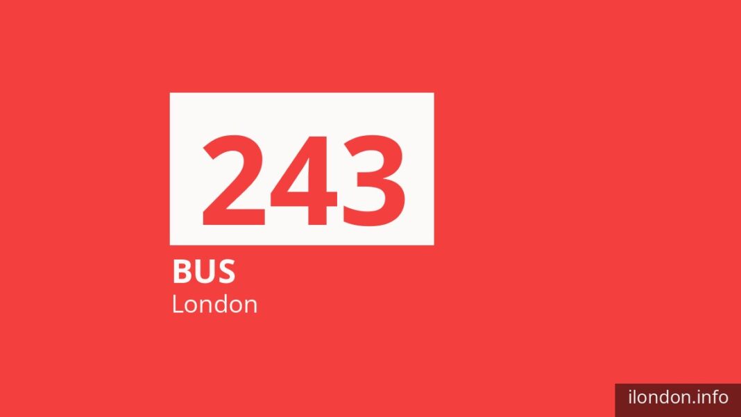 Bus route 243 in London