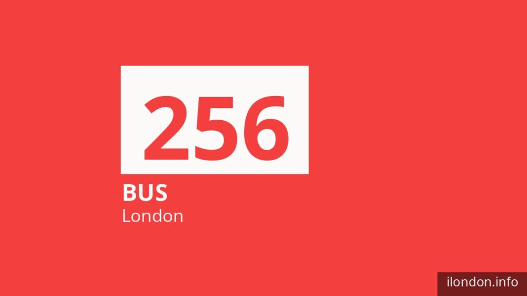 Bus route 256 in London