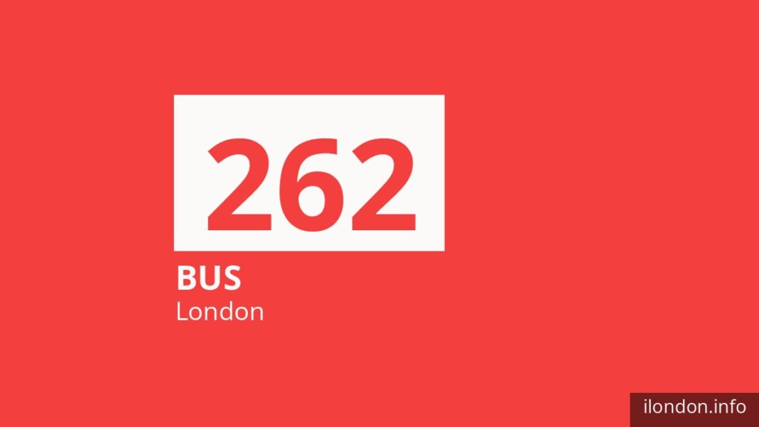 Bus route 262 in London