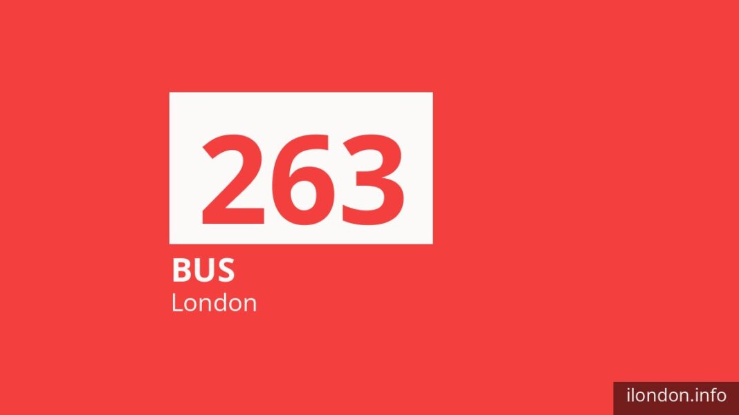 Bus route 263 in London