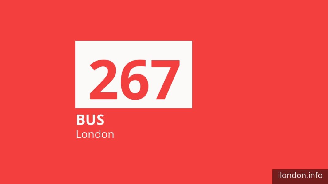 Bus route 267 in London