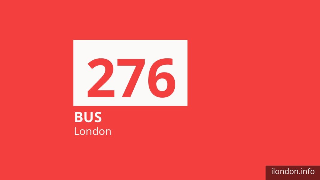Bus route 276 in London