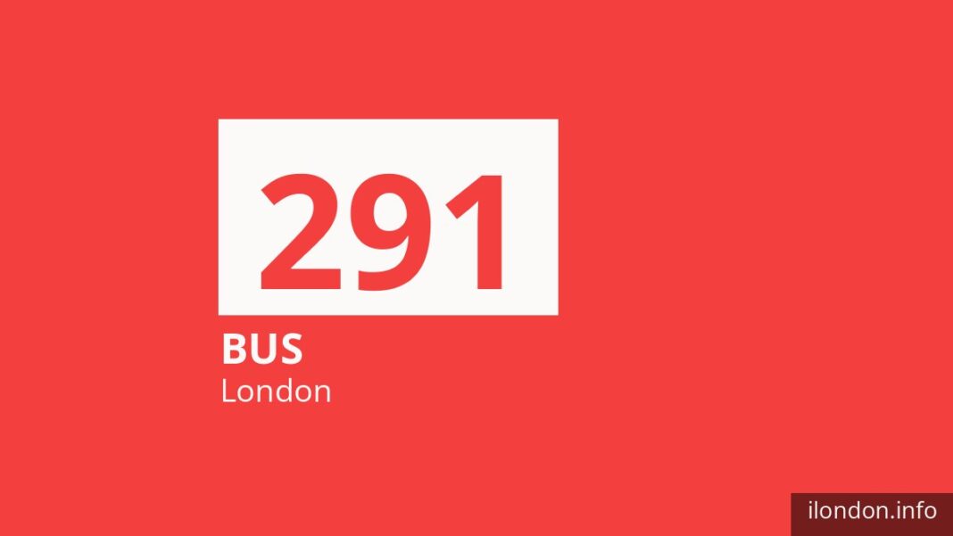 Bus route 291 in London
