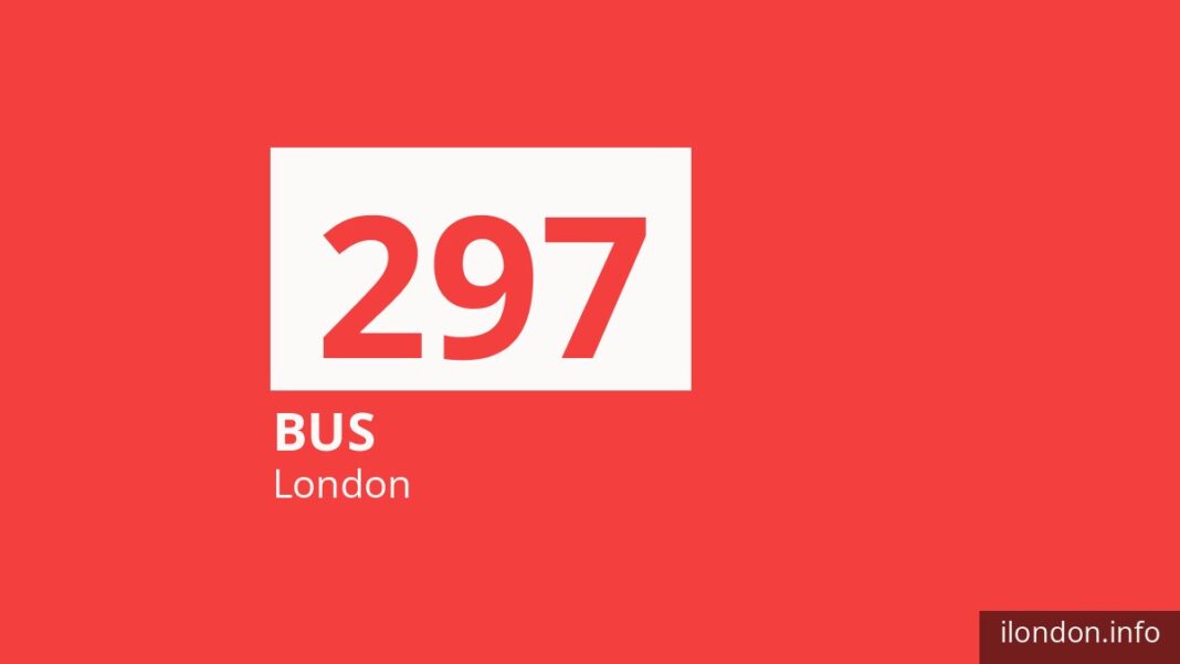 Bus route 297 in London