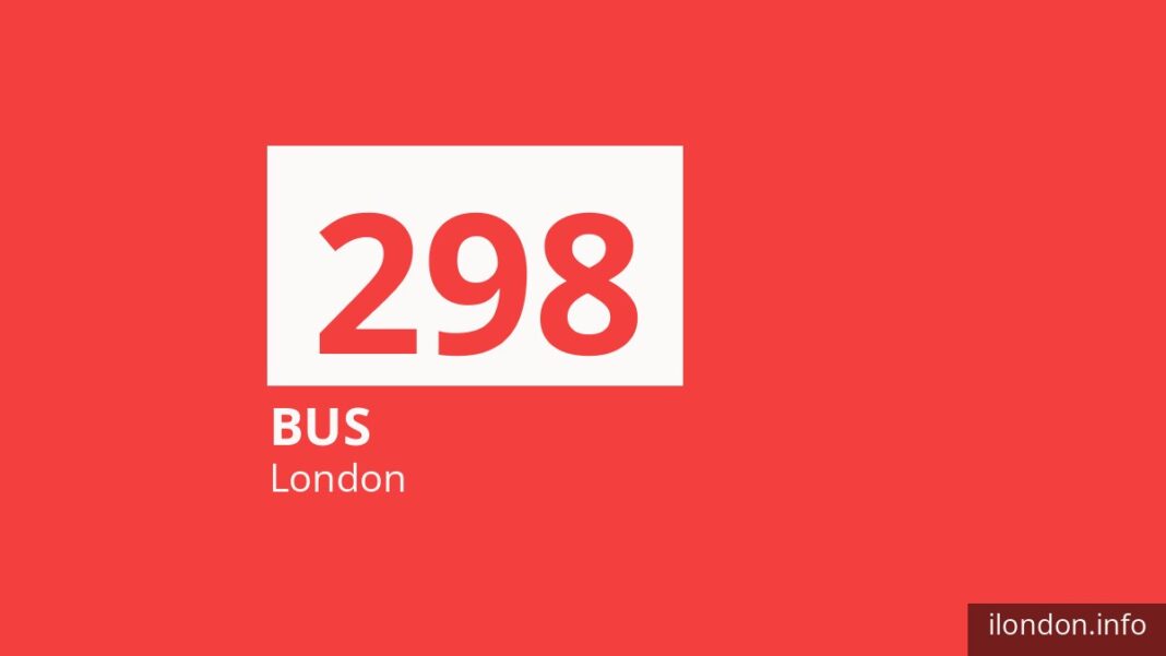 Bus route 298 in London