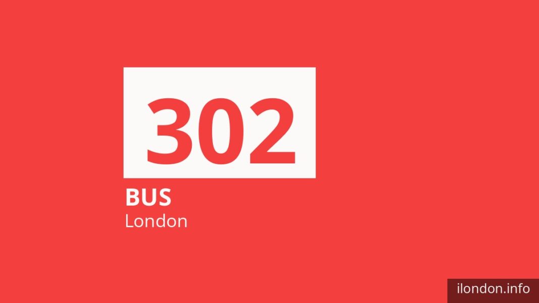 Bus route 302 in London