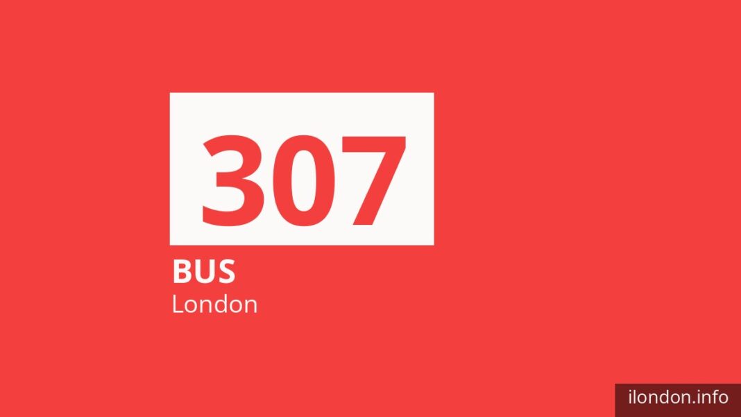 Bus route 307 in London