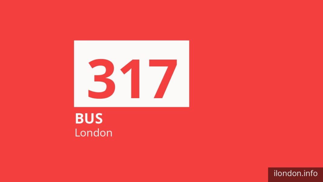 Bus route 317 in London