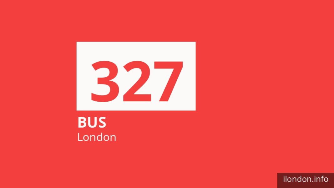 Bus route 327 in London
