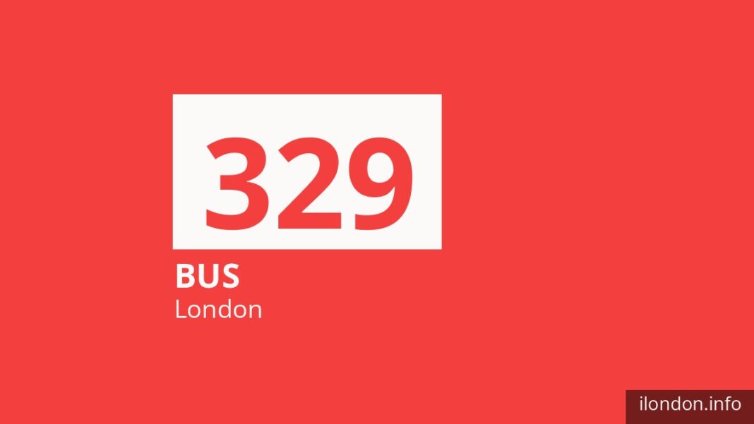Bus route 329 in London