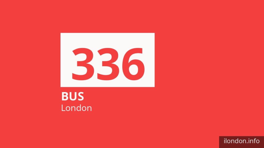 Bus route 336 in London