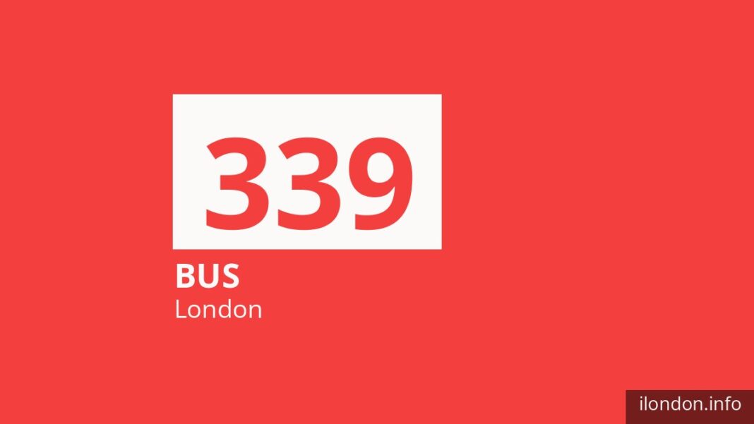 Bus route 339 in London