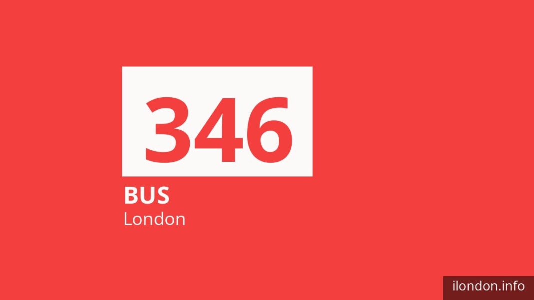Bus route 346 in London