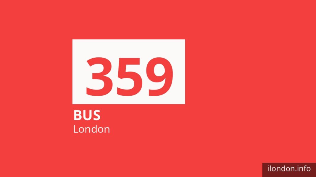Bus route 359 in London