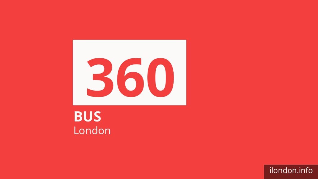 Bus route 360 in London