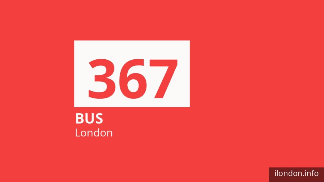 Bus route 367 in London