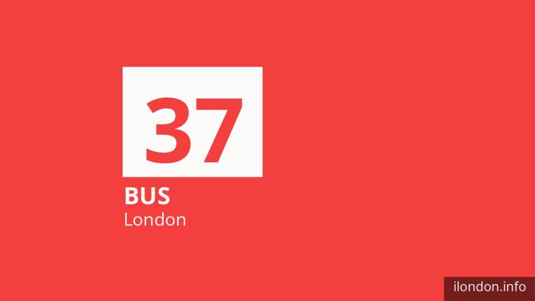 Bus route 37 in London