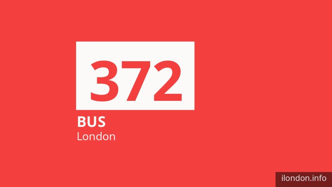 Bus route 372 in London