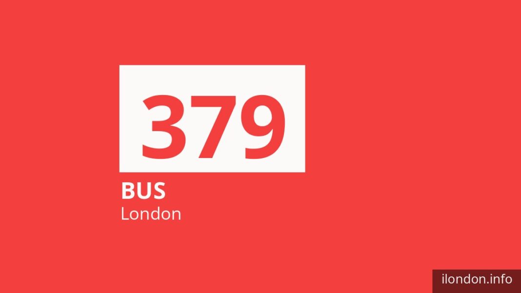 Bus route 379 in London