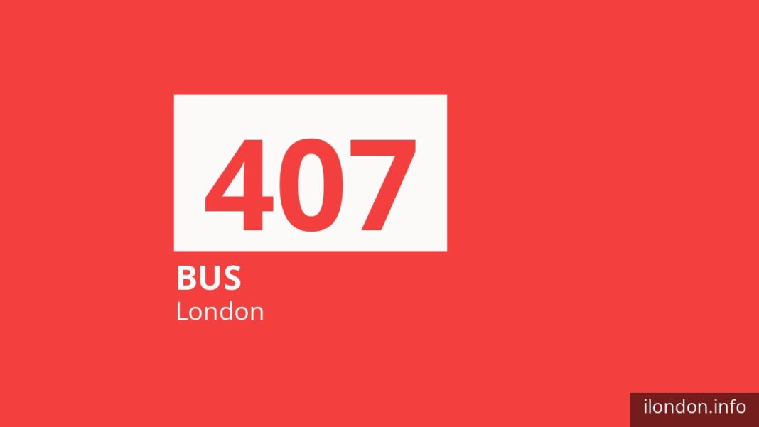 Bus route 407 in London