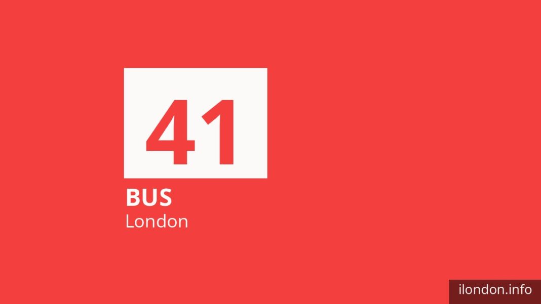 Bus route 41 in London