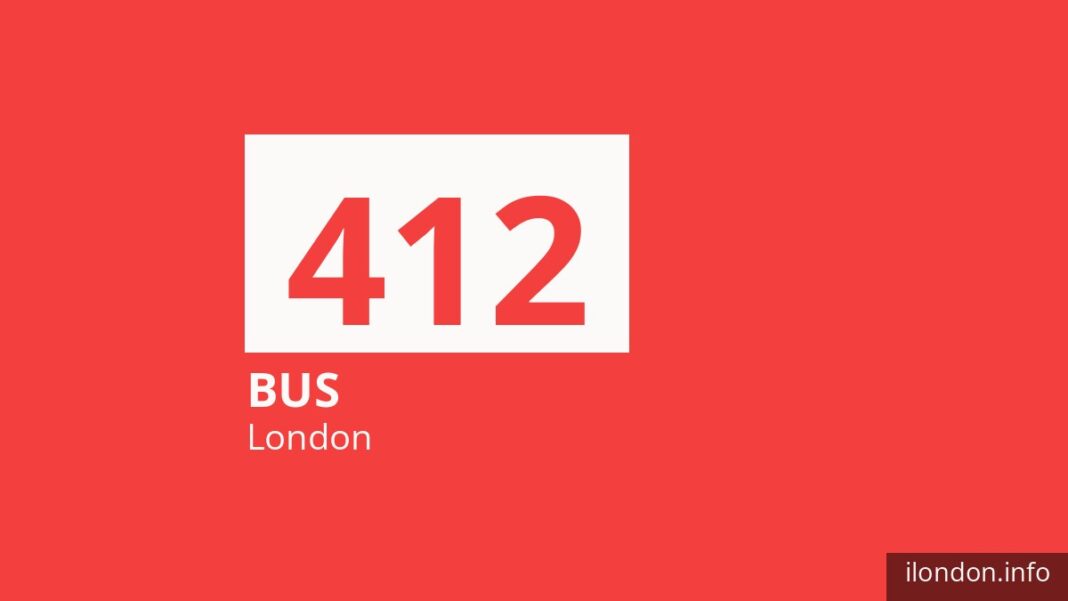 Bus route 412 in London
